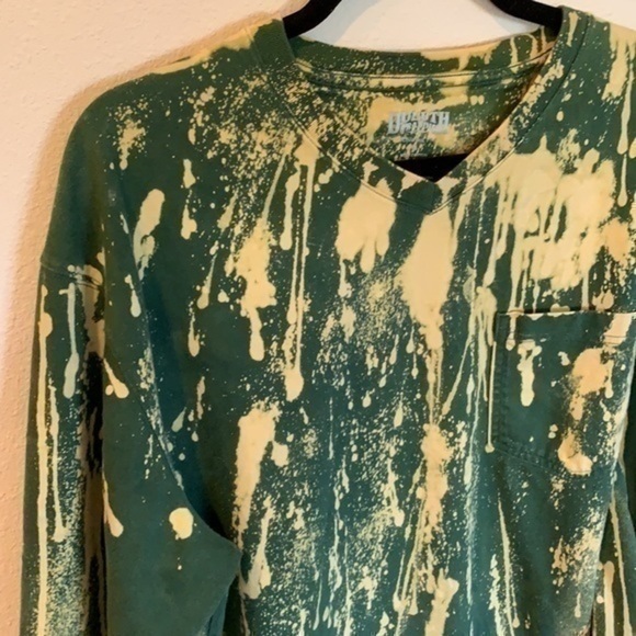 Custom Bleached Reverse Tie Dyed Shirt Streetwear long Sleeved oversized - Picture 10 of 11